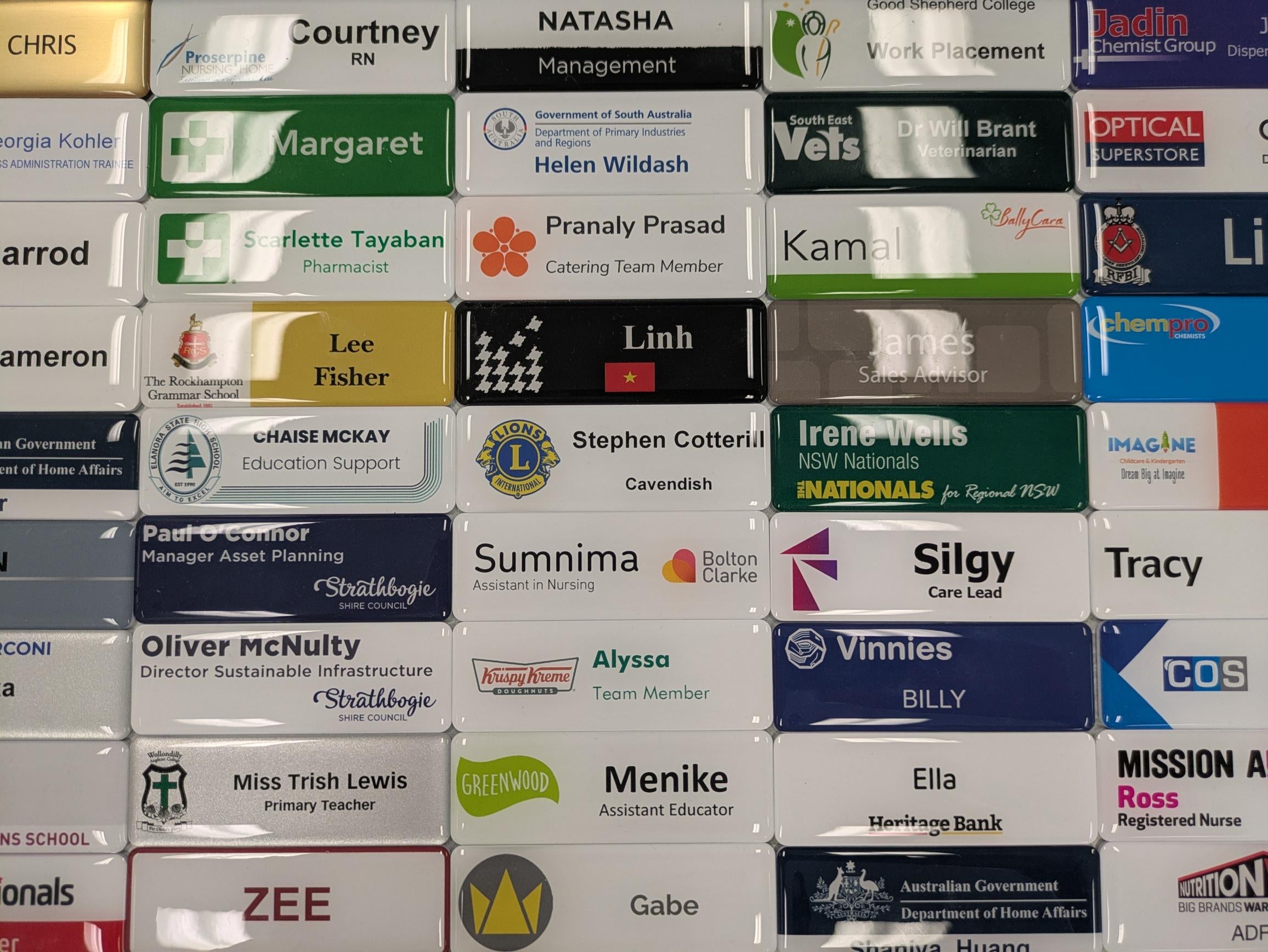 Types of Name Badges – Full Colour Branding