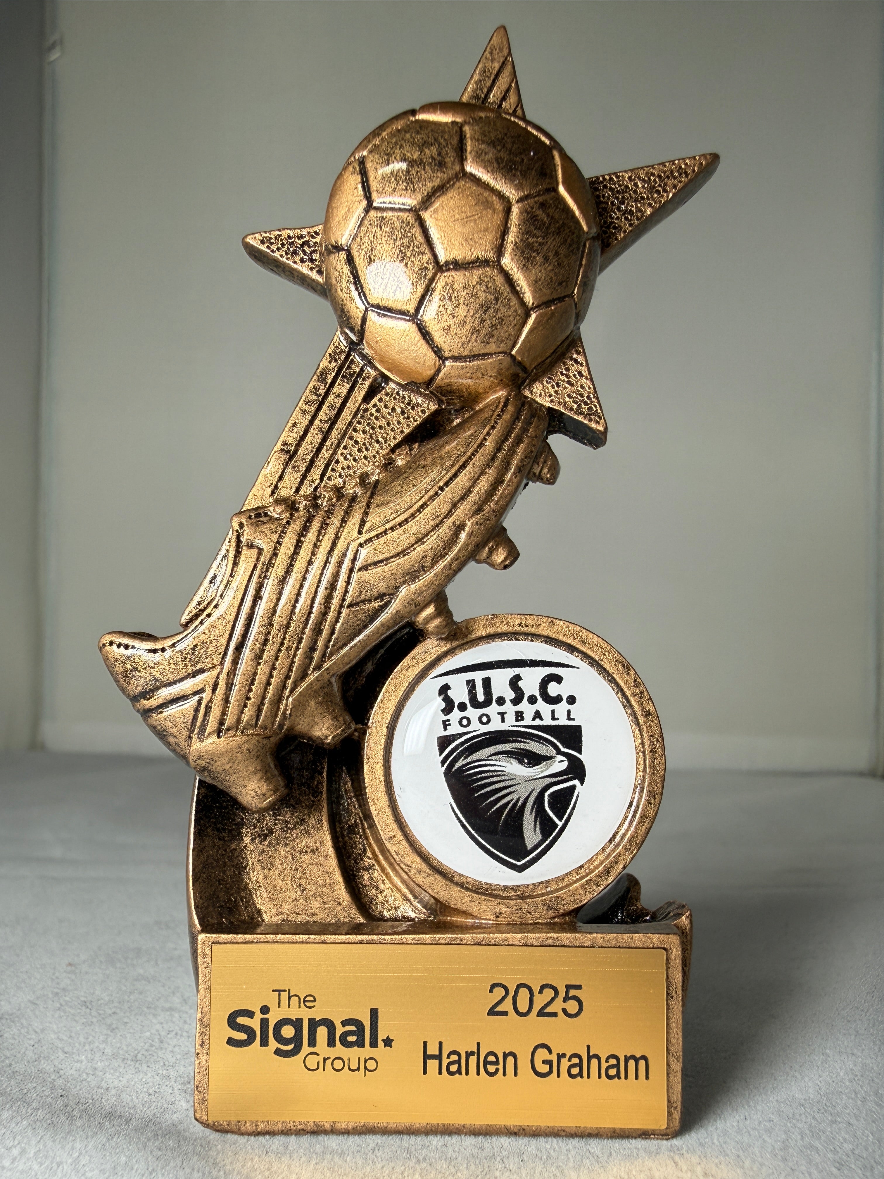 Soccer Ball and boot on star