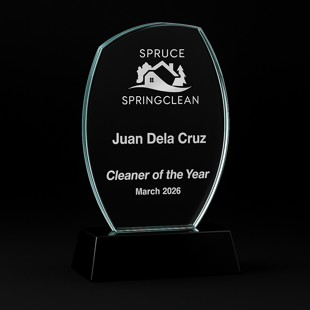 Crystal Glass Teardrop - Black Base