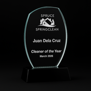 Crystal Glass Teardrop - Black Base