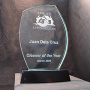 Crystal Glass Teardrop - Black Base