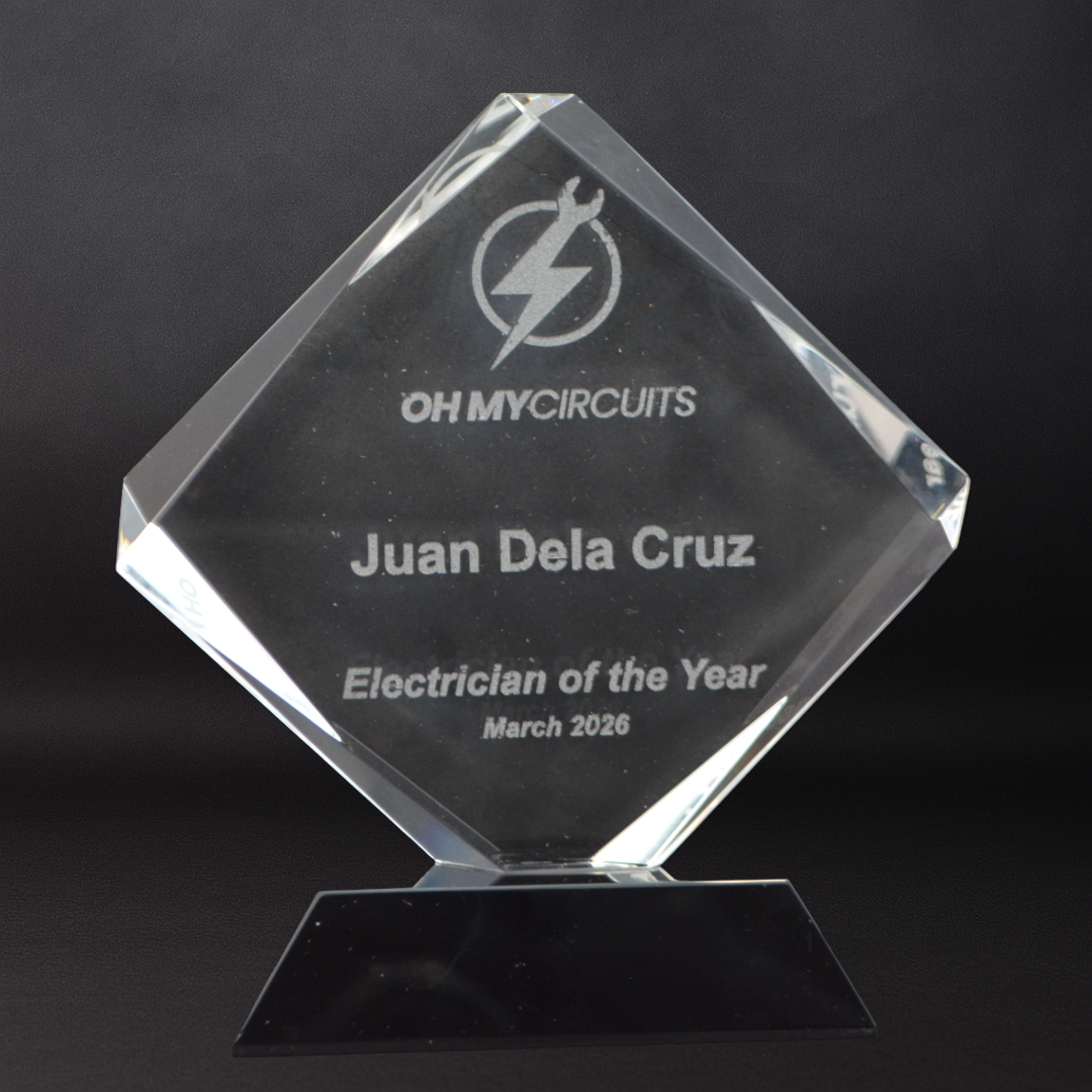 Crystal Cube on Black Base