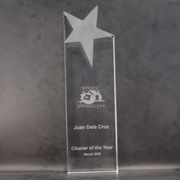 Crystal Glass with Chrome Star 270mm