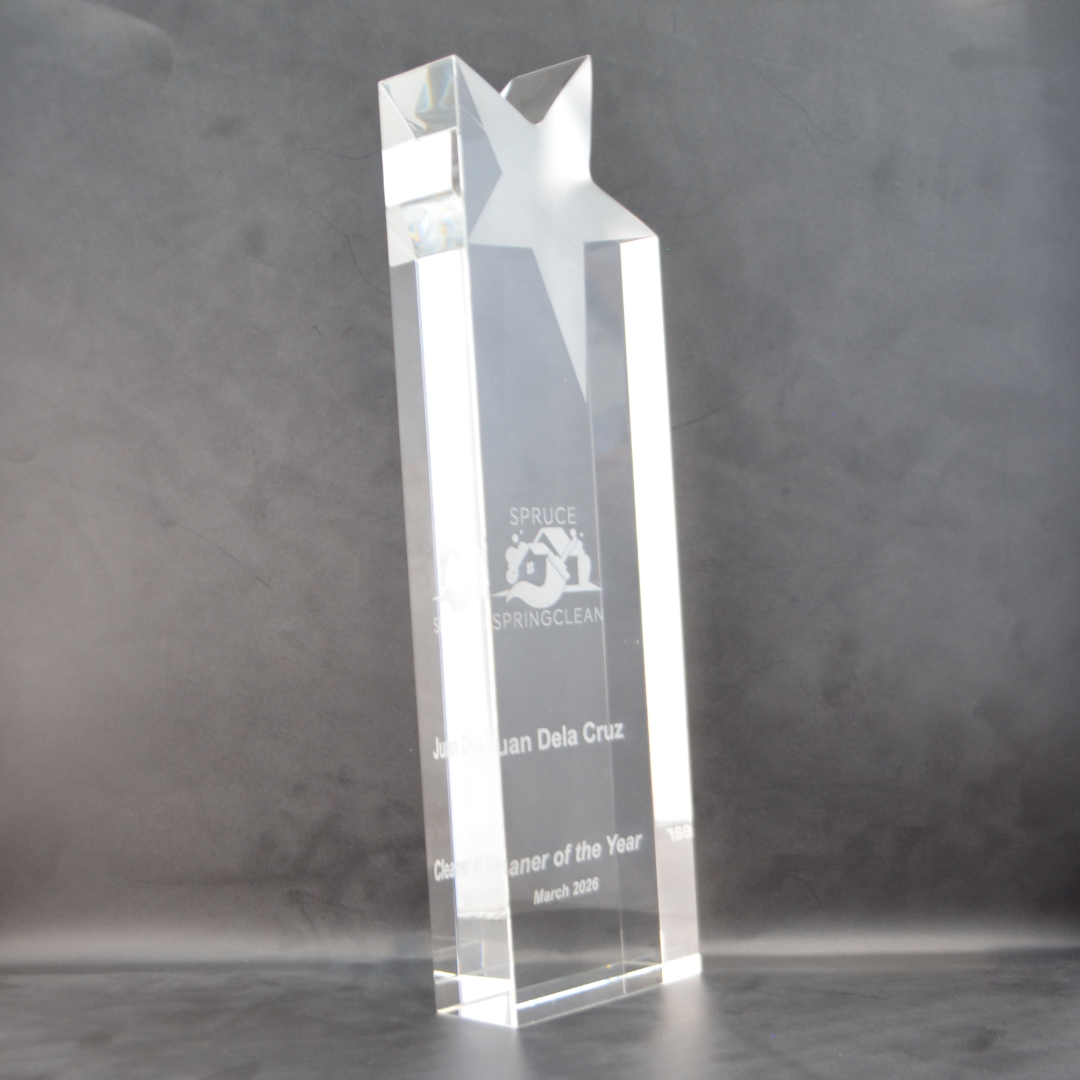 Crystal Glass with Chrome Star 270mm