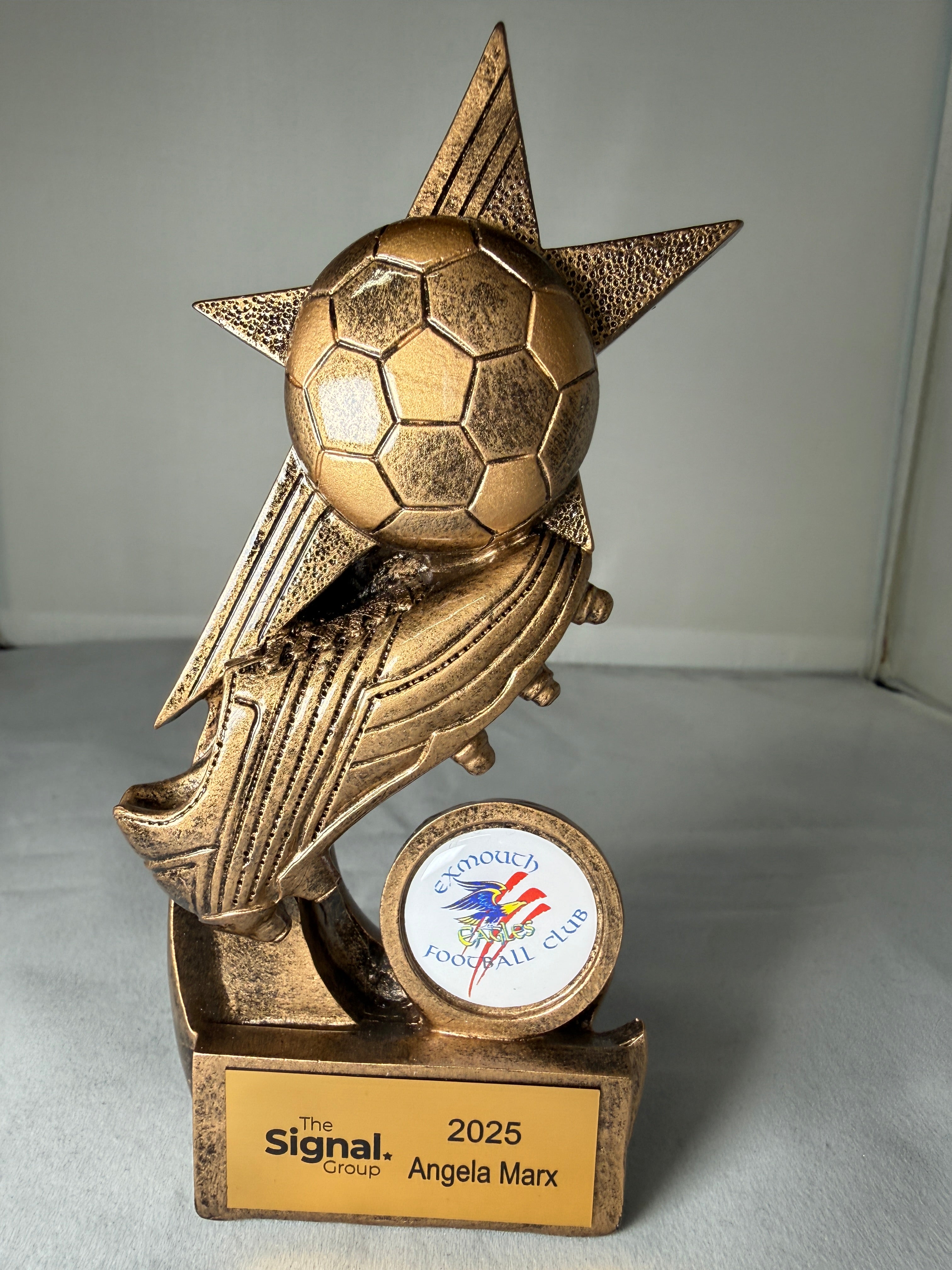 Soccer Ball and boot on star