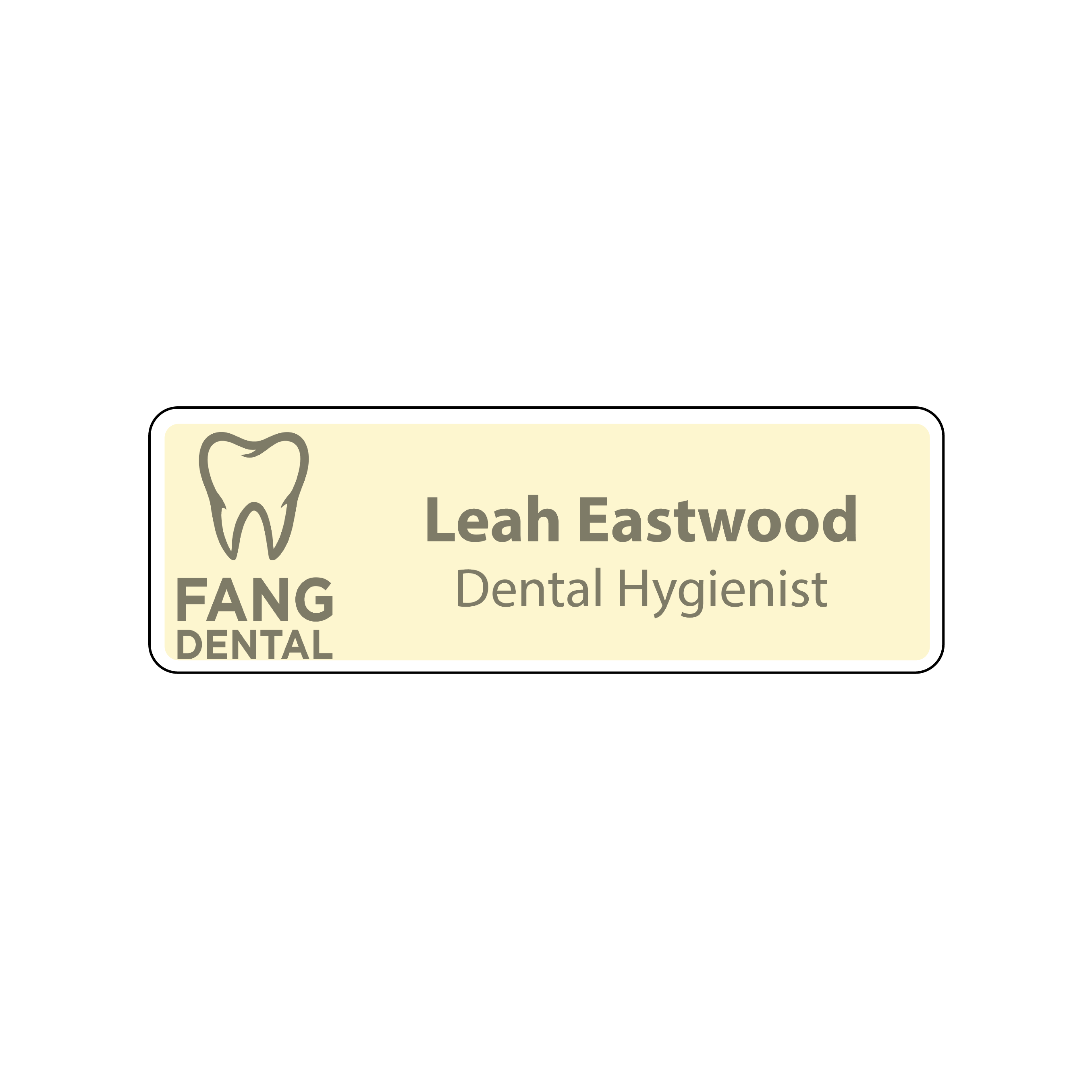 Border Name badges in brushed gold
