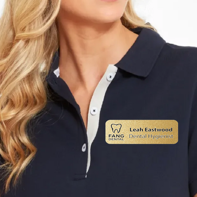 Gold Metallic Name Badge