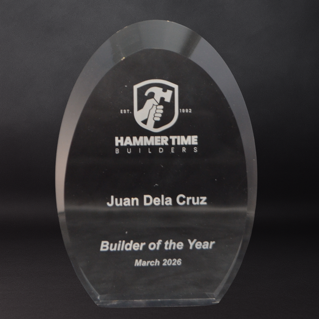 Acrylic Oval 155mm - Recognition 6000 Oval Small Trophy