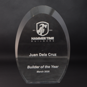 Acrylic Oval 155mm - Recognition 6000 Oval Small Trophy