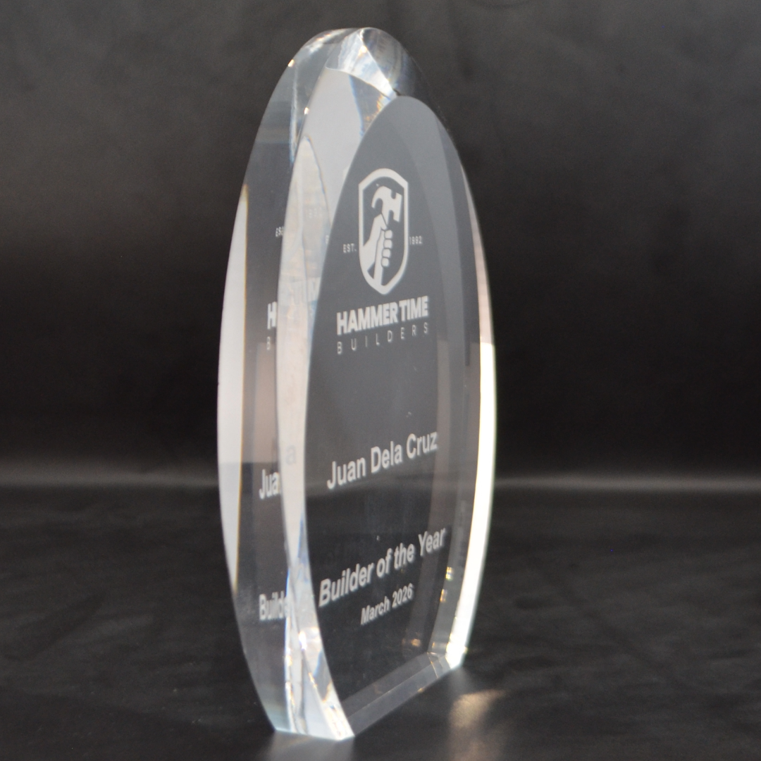Acrylic Oval 155mm - Recognition 6000 Oval Small Trophy