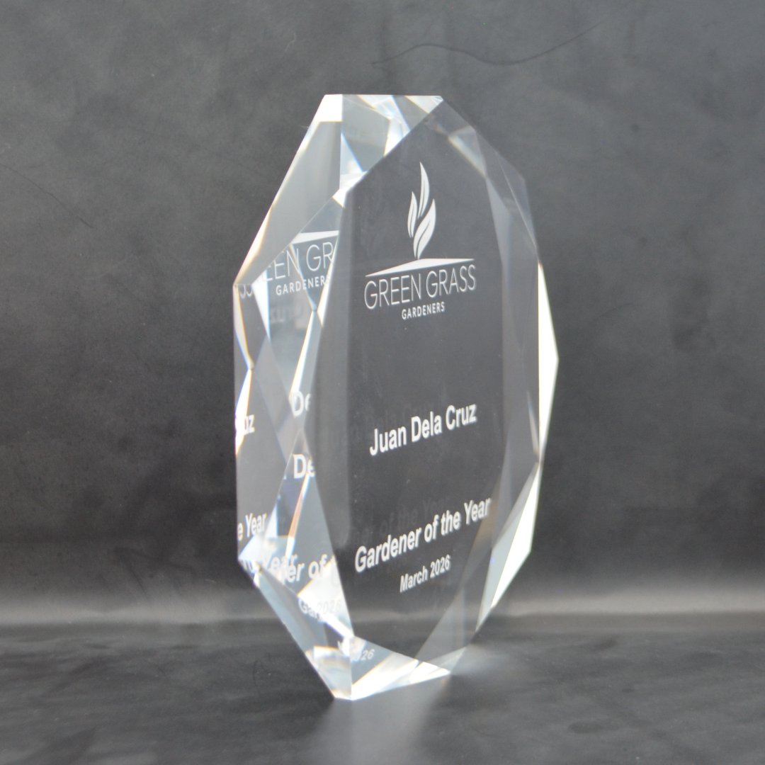 Acrylic Octagon 180mm - Recognition 8000 Octagon Medium Trophy