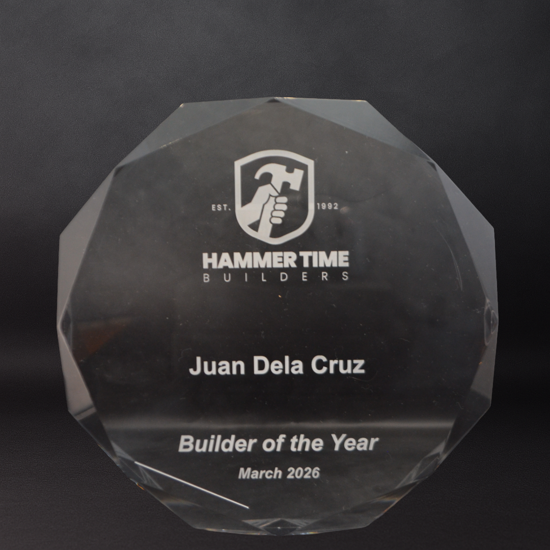 Acrylic Octagon 205mm - Recognition 8000 Octagon Large Trophy