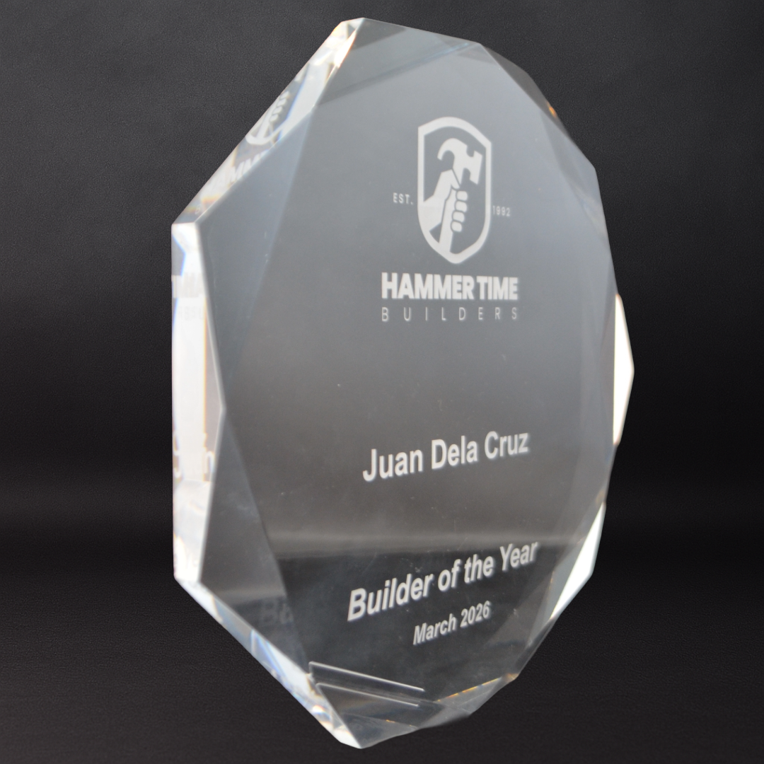 Acrylic Octagon 205mm - Recognition 8000 Octagon Large Trophy