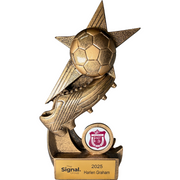 Soccer Ball and boot on star