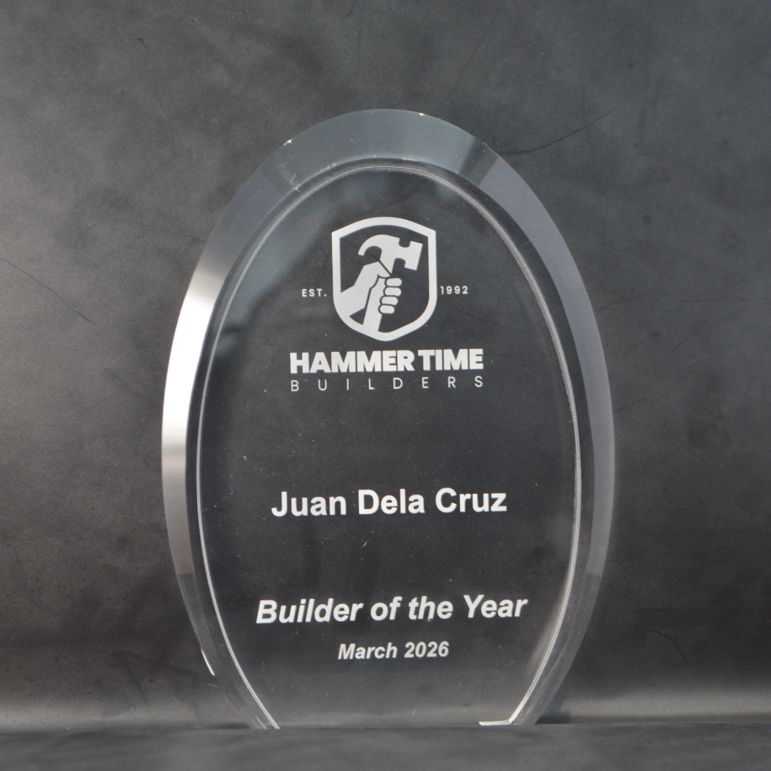 Acrylic Oval 180mm - Recognition 6000 Oval Medium Trophy