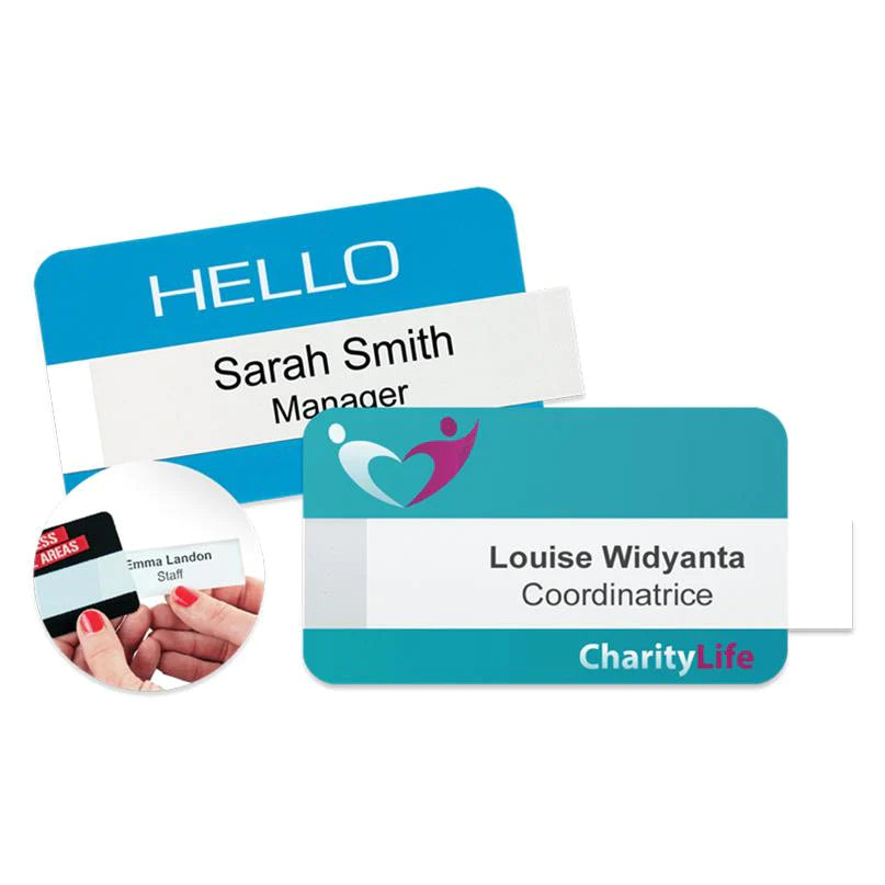 Slip ID Singleline Name Badges