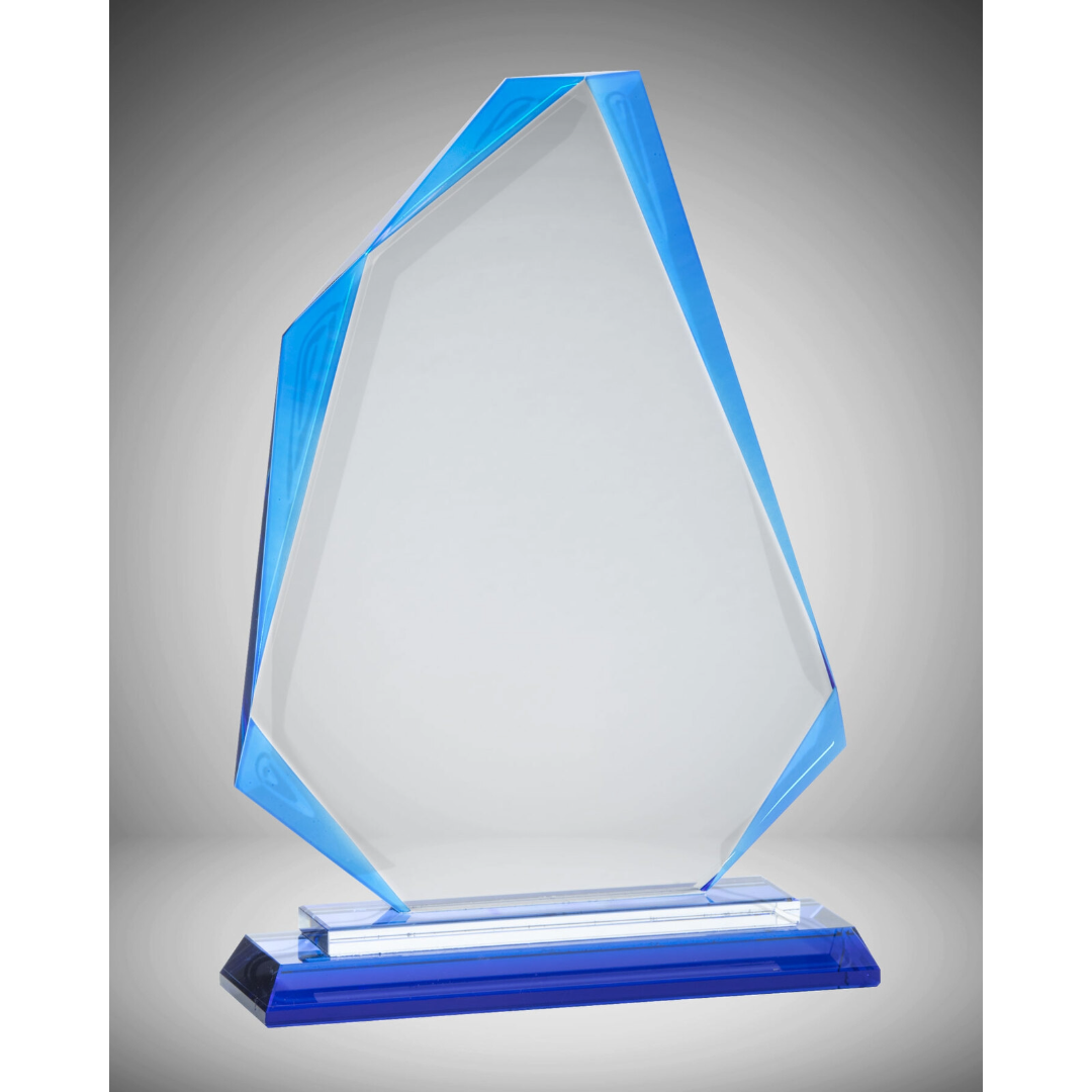 Blue Edged Glass Sail Clear-Blue