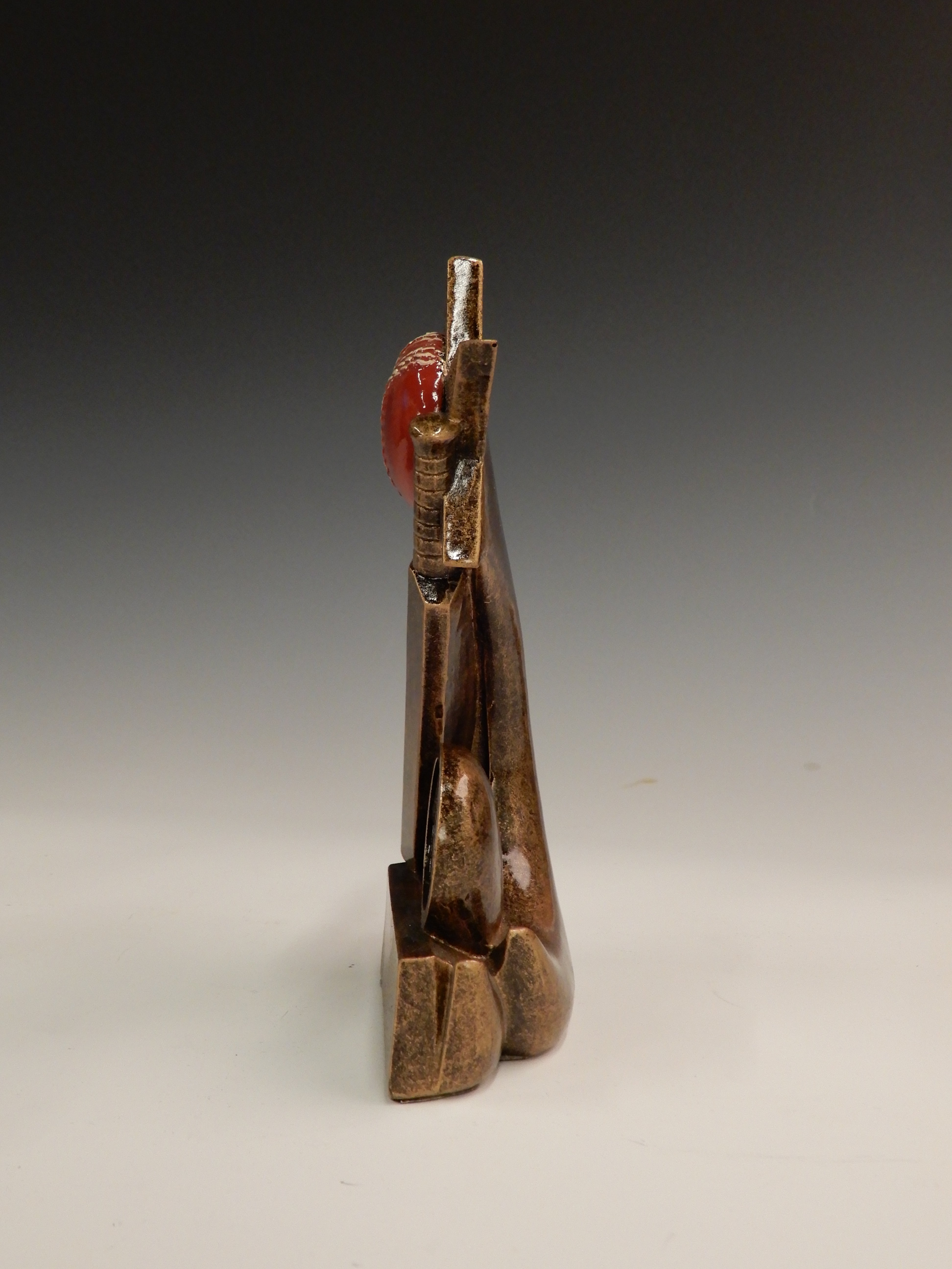 Award Cricket Ball and Bat on Star 145mm