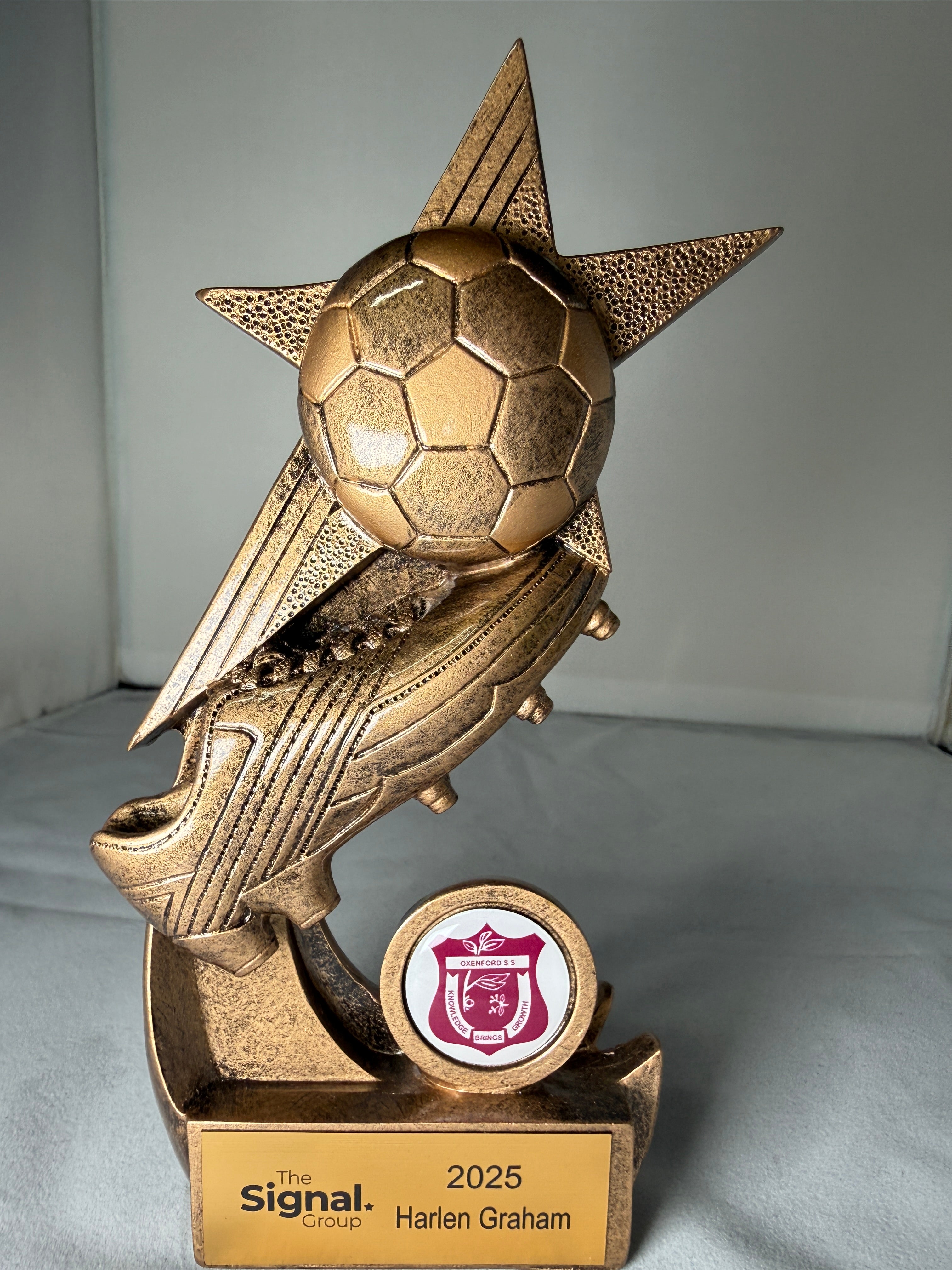 Soccer Ball and boot on star