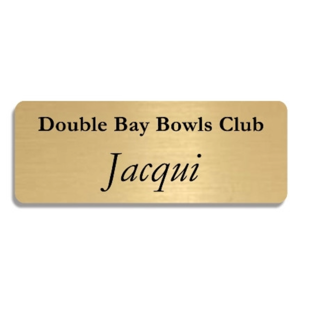 Engraved name badge